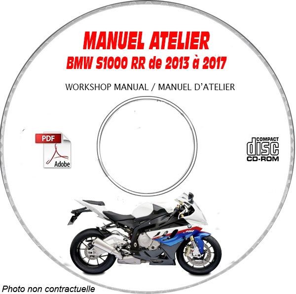 BMW S1000 RR 13-17 guide de réparation mécanique et schémas électriques CD