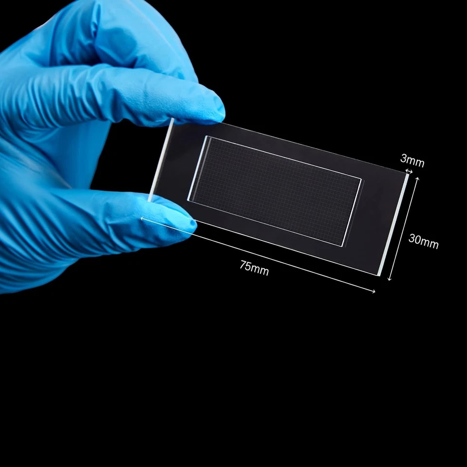 New Glass Plankton Counting Cell Case 1mm 1000 Grid Single Gridded Counting Cell - Image 2 of 4