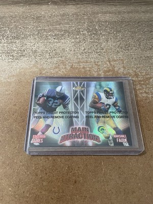 1999 Finest Main Attractions Dual Refractor #MA4 Edgerrin James Marshall Faulk