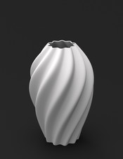 Aurelia Vase – Modern Spiral Design | 3D Printed Decorative Sculpture