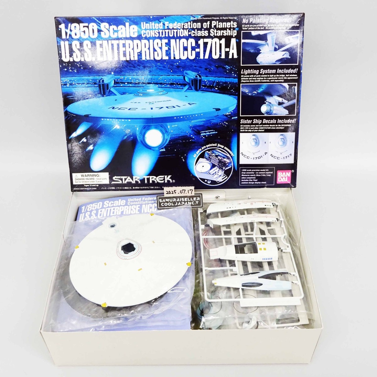 Star Trek 1/850 U.S.S. ENTERPRISE NCC-1701-A Plastic Model