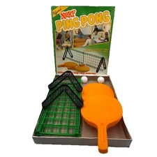 1982 Nerf Ping Pong Table Tennis Set Complete Parker Brothers Vintage