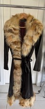 Vintage 1960's Custom Leather and Fox Fur Coat