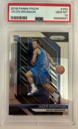 2018 19 Panini Prizm JALEN BRUNSON #250 Rookie Card RC PSA 10 Gem comme neuf
