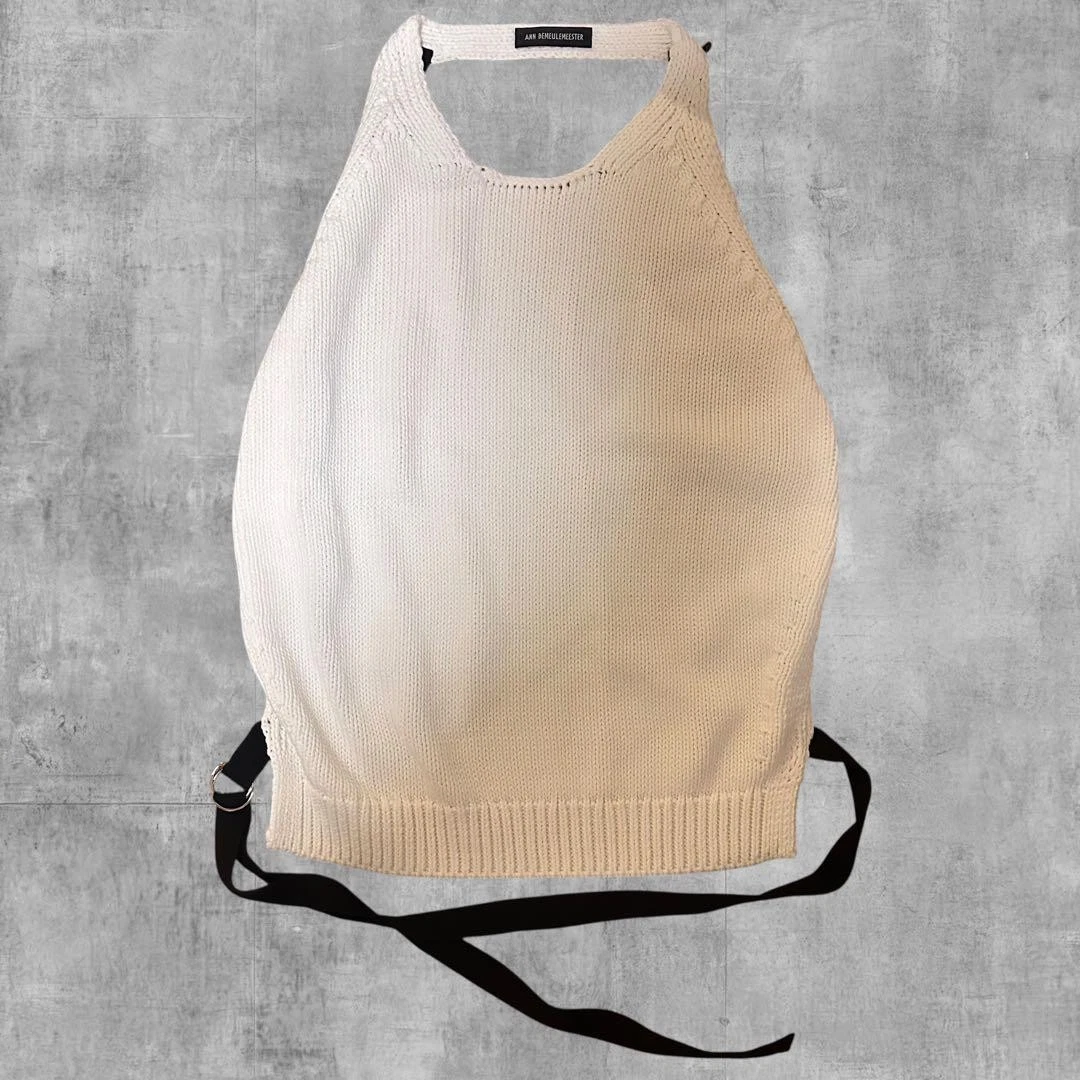 ANN DEMEULEMEESTER ノースリーブ ニット アイボリー S Ann Demeulemeester Tank Tops for Women for sale | eBay
