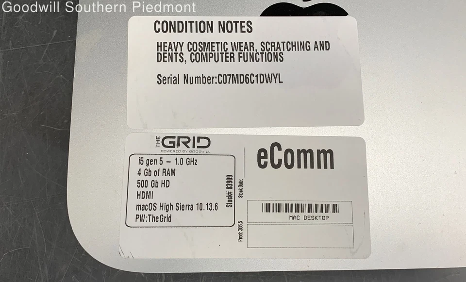 Apple Mac mini Late 2012 MD387LL/A Intel Core i5-3210M 2.50GHz 4GB RAM 500GB HDD - Image 2 of 4