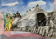 Soldier - Original OOAK ACEO Art Handcrafted Collage Mixed Media Surrealism