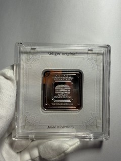 Silberbarren Geiger original 1 oz .999 quadratisch in Kapsel