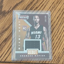 2014-15 Panini Threads Debut Threads Shabazz Napier Rookie MEM #25/199 Heat