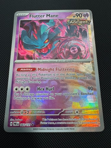 Flutter Mane Poke Ball Pattern 043/131 Prismatic Evolutions Reverse Holo - Picture 1 of 2