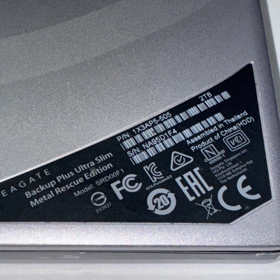 Seagate SRD00F1 Backup Plus Ultra Slim 2TB External Hard Drive Tested - Image 3 of 4