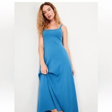 OLD NAVY by Gap ~ NWT New! Size XXL ~ PATINA BLUE Sleeveless Ribbed Maxi Dress