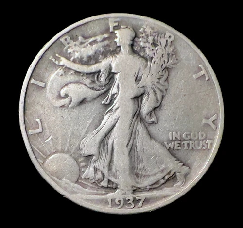 1937 Walking Liberty Half Dollar - 90% Silver - Philadelphia Mint - US Coin