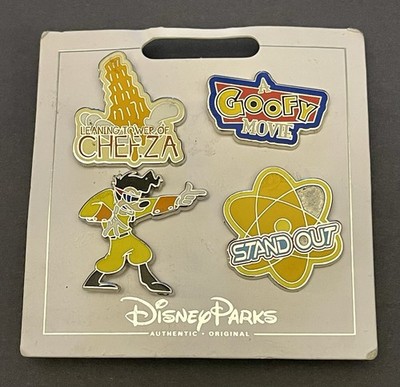 Disney Parks A Goofy Movie Powerline Leaning Tower of Cheeza Stand Out 4 Pin Set