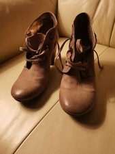 Airstep Damen Stiefelette Boots, Größe EUR 39, Beige,Leder