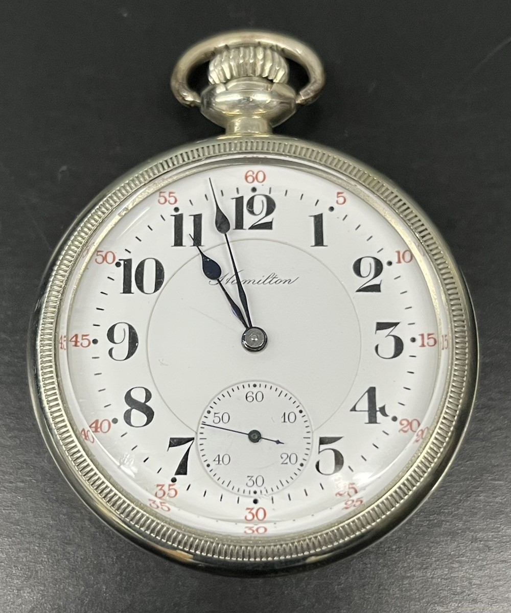1913 HAMILTON 16S 21J 992L RAILROAD GRADE ANTIQUE POCKET WATCH (MVP035905)