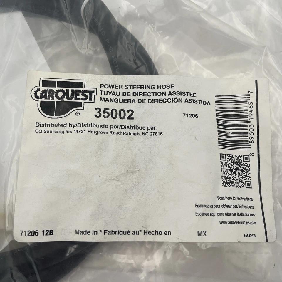 CARQUEST Power Steering 71206 - Power Steering Return Hose 35002 - Image 2 of 4