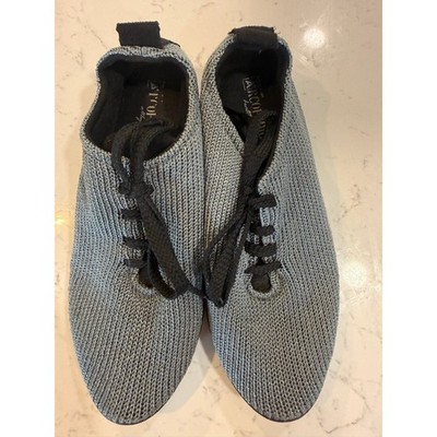 Arcopedico Women s LS Knit Lace Up Shoes Gray Black EU 40 US 9 Comfort
