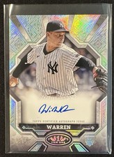 2025 Topps Tier One Will Warren Silver Parallel Auto /10 #BOA-WAR Yankees