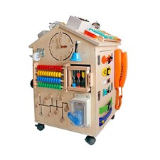 SHIERDU Montessori Wooden Busy House Basic Life Skills and fine Motor Trainin...