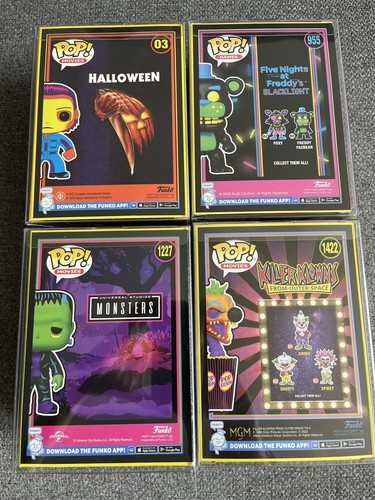 Horror Blacklight Funko Pops: Michael Myers, Freddy Fazbear, Frankenstein, Klown - Picture 3 of 6