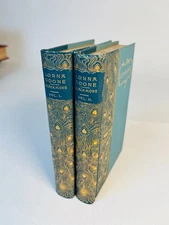 Lorna Doone by R D Blackmore, Venetian Ed, 1900 Vol 1 & 2 Ornate Covers