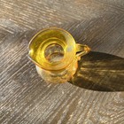 Vintage Amber Glass Mini Pitcher Handblown MCM 4” Tall — photo 3