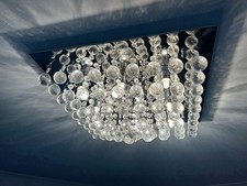 Ceiling Light Fitting Crystal effect 5 Light Square Flush (Orlando)