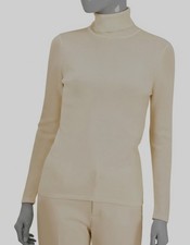 Anne Klein Women's Beige Turtleneck Long-Sleeve Sweater Size XL
