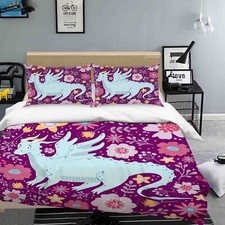3D Dragon Floral Colorful Quilt Cover Set Duvet Cover Bedding Pillowcases