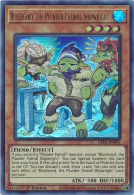 YuGiOh Card - GFP2-EN093 - BLUEBEARD THE PLUNDER PATROLL SHIPWRIGHT (ultra rare)