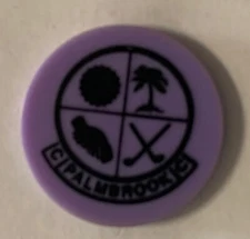 Vintage Palmbrook Country Club Golf Ball Fairway Marker Purple Sun City Arizona