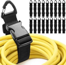 6 Pack 17 Inch Adjustable Extension Cord Holder Organizer with Triangle Clips