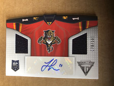 2013-14 Panini Titanium Home Sweaters Mem Auto #HSJH Jonathan Huberdeau 78/100