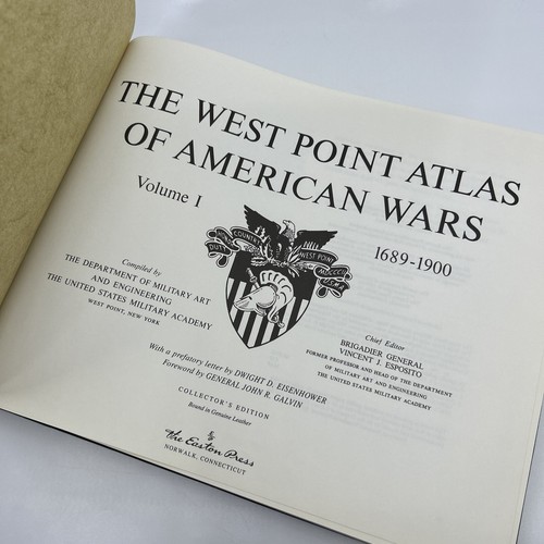 EASTON PRESS West Point Atlas Of American Wars 1689-1900 Vol I Leather Military - Picture 14 of 18