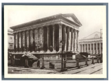 France, Nîmes, Maison Carrée Vintage silver print. 6x9 Silver Print 