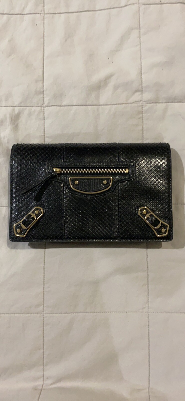 balenciaga clutch black