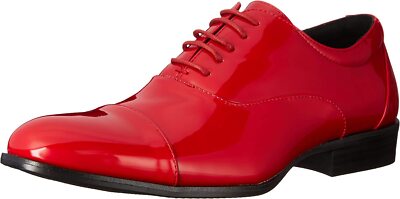 Stacy Adams Gala Cap Toe Oxford Dress Shoes Red Patent 24998  display picture 3