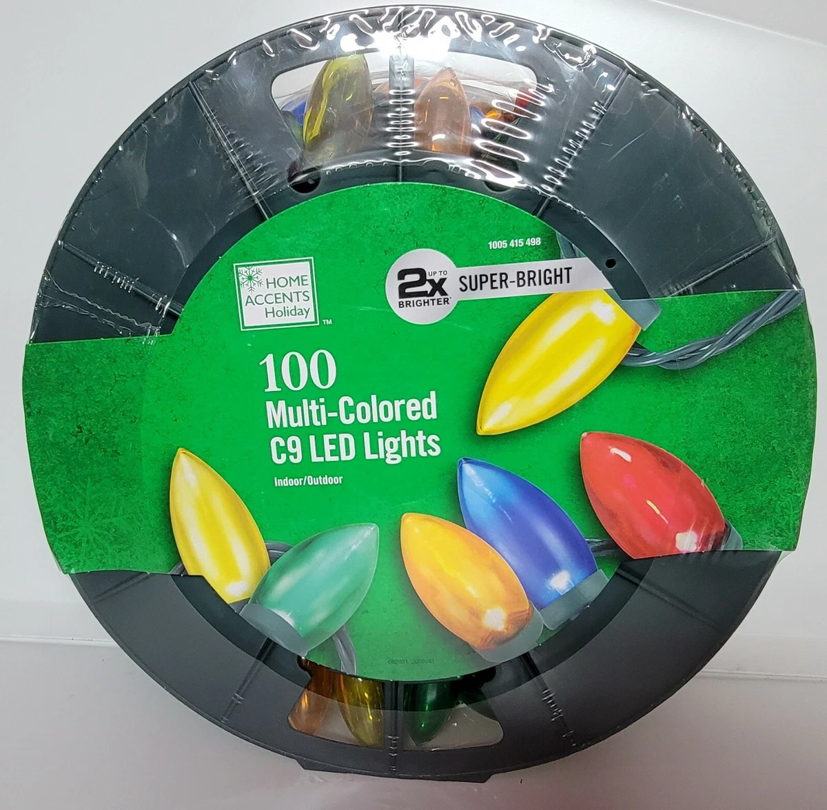 100 Light Smooth LED C9 Super Bright Multicolor Christmas Lights on Spool