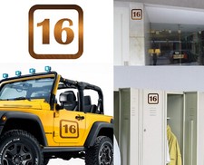 Number 16, Sticker Vinyl Version v1sq C
