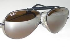 62MM B L RAY BAN B15 TOP-GRADIENT MIRROR CRYSTAL BLACK OUTDOORSMAN II SUNGLASSES