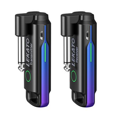 Wireless Guitar System UHF Wireless Guitar Transmitter Receiver Rechargeable 