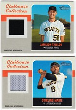 Starling Marte Jameson Taillon Pirates 2019 Topps Heritage Clubhouse Collection