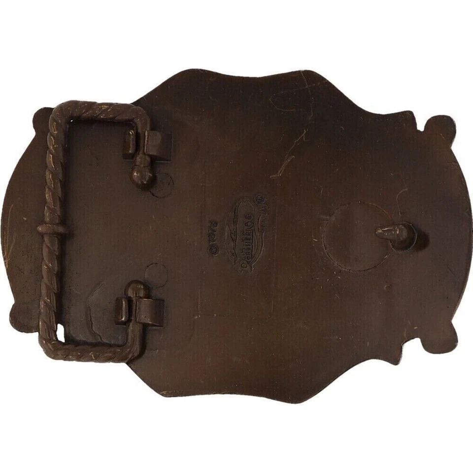 New Cowboy Budweiser Beer Western Rodeo Drinker 1970s Nos Vintage Belt Buckle - Image 2 of 4