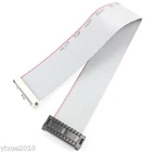 1PCS IDC Male 16 Pin Connector To IDC Female 16Pin Flat Ribbon Cable Length 25CM