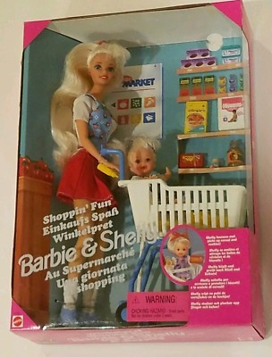 Barbie Et Kelly Vintage - Set SHOPPIN' FUN Mattel 1995 - Avec Accessoires - Quasi Complet - Occasion