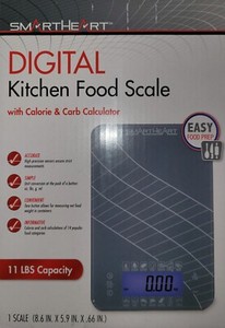 SMARTHEART Digital Kitchen Food Scale 11 LBS Capacity Calorie & Carb Calculator