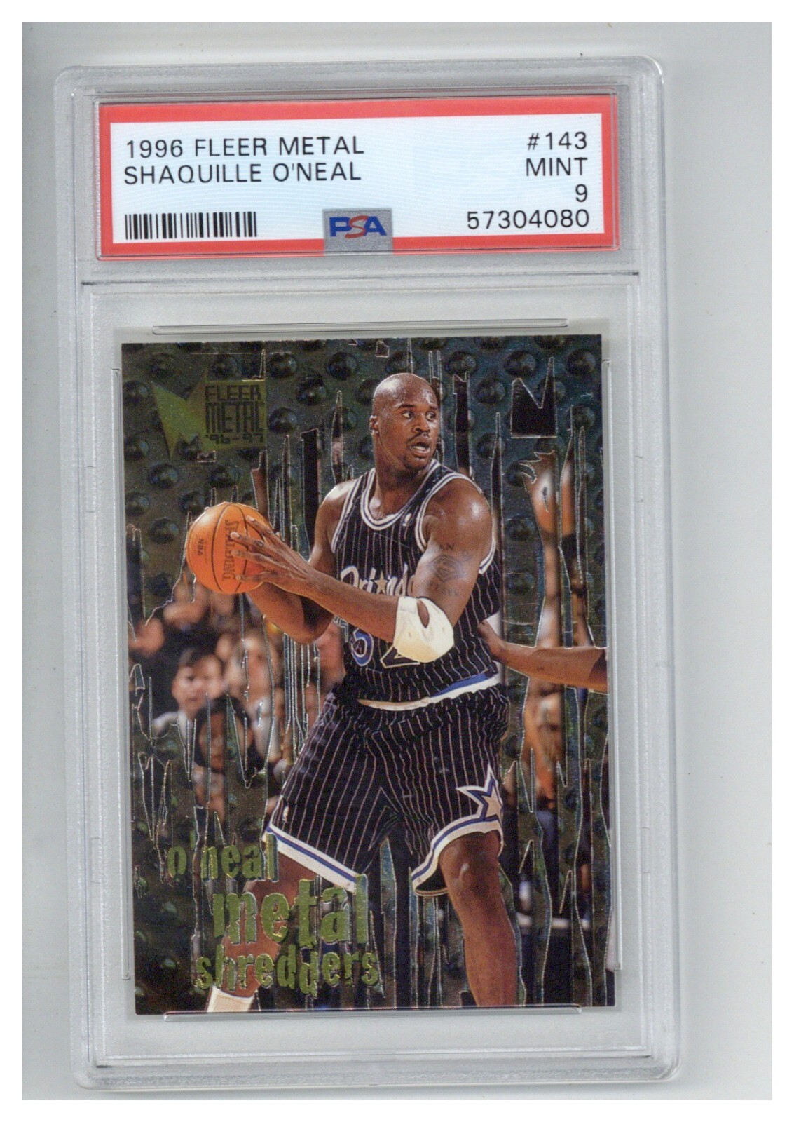 1996 Metal 143 Shaquille O'Neal PSA 9