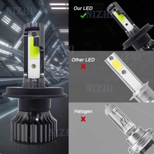 Couple Led Car Lamps Headlight Bulbs H4 110W 24000 LM 6000K White Xenon - Picture 9 of 12