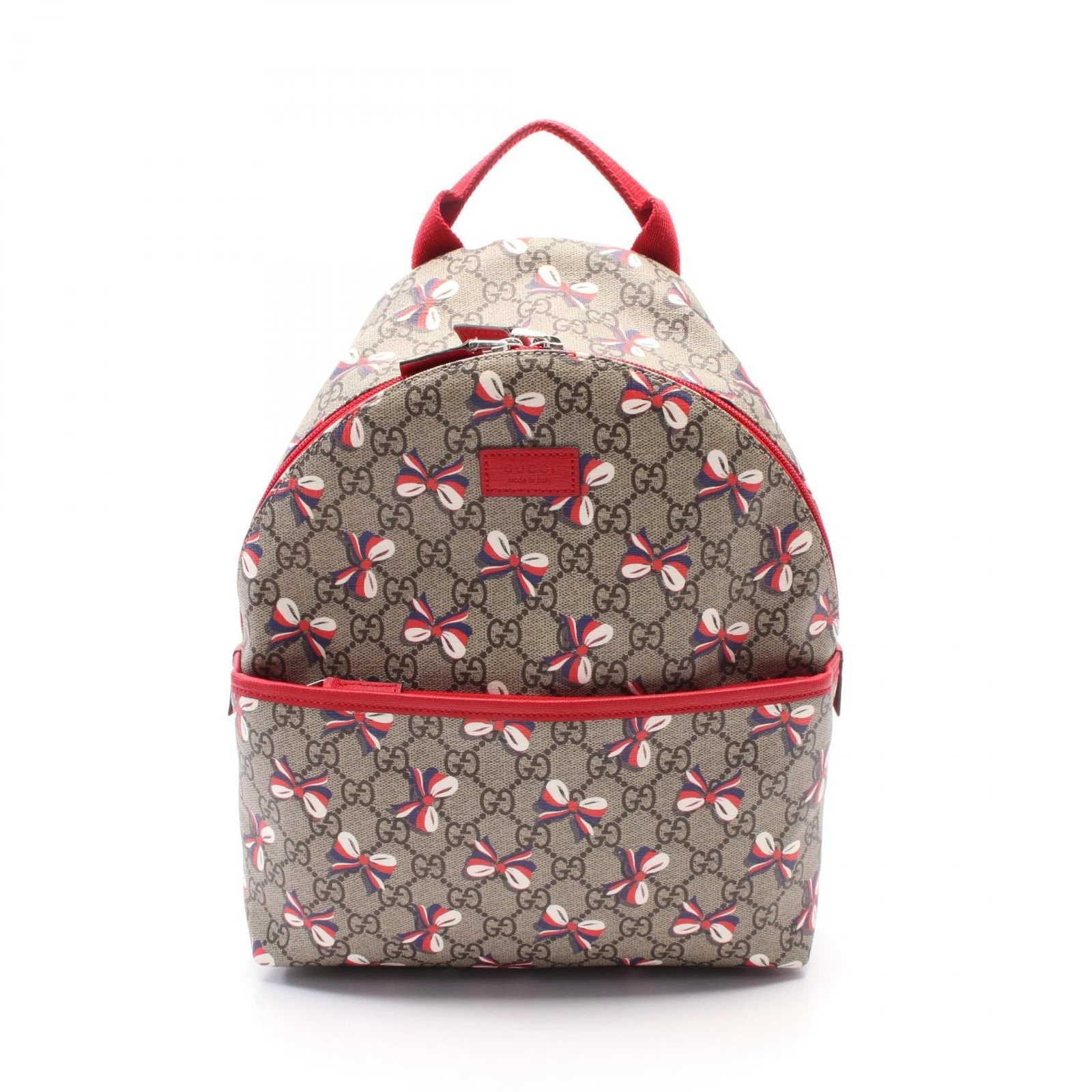 Sac à dos GUCCI GG Supreme pour enfant 271327 toile beige marron rouge occasion unisexe